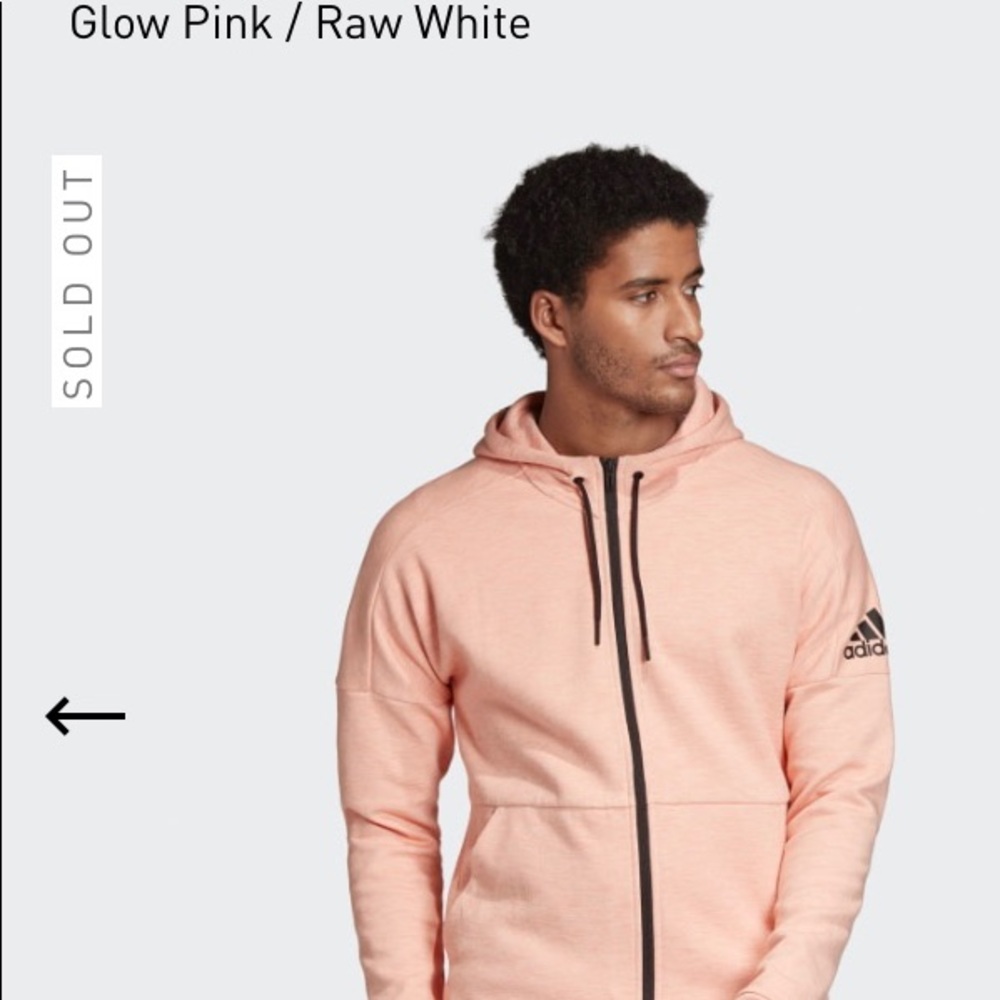 Adidas ID Stadium Hoodie Glow Pink Men’s Small
